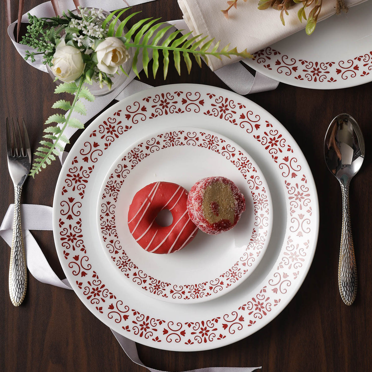 Buy Corelle Livingware Red Trellis Dinner Plate online in India at
