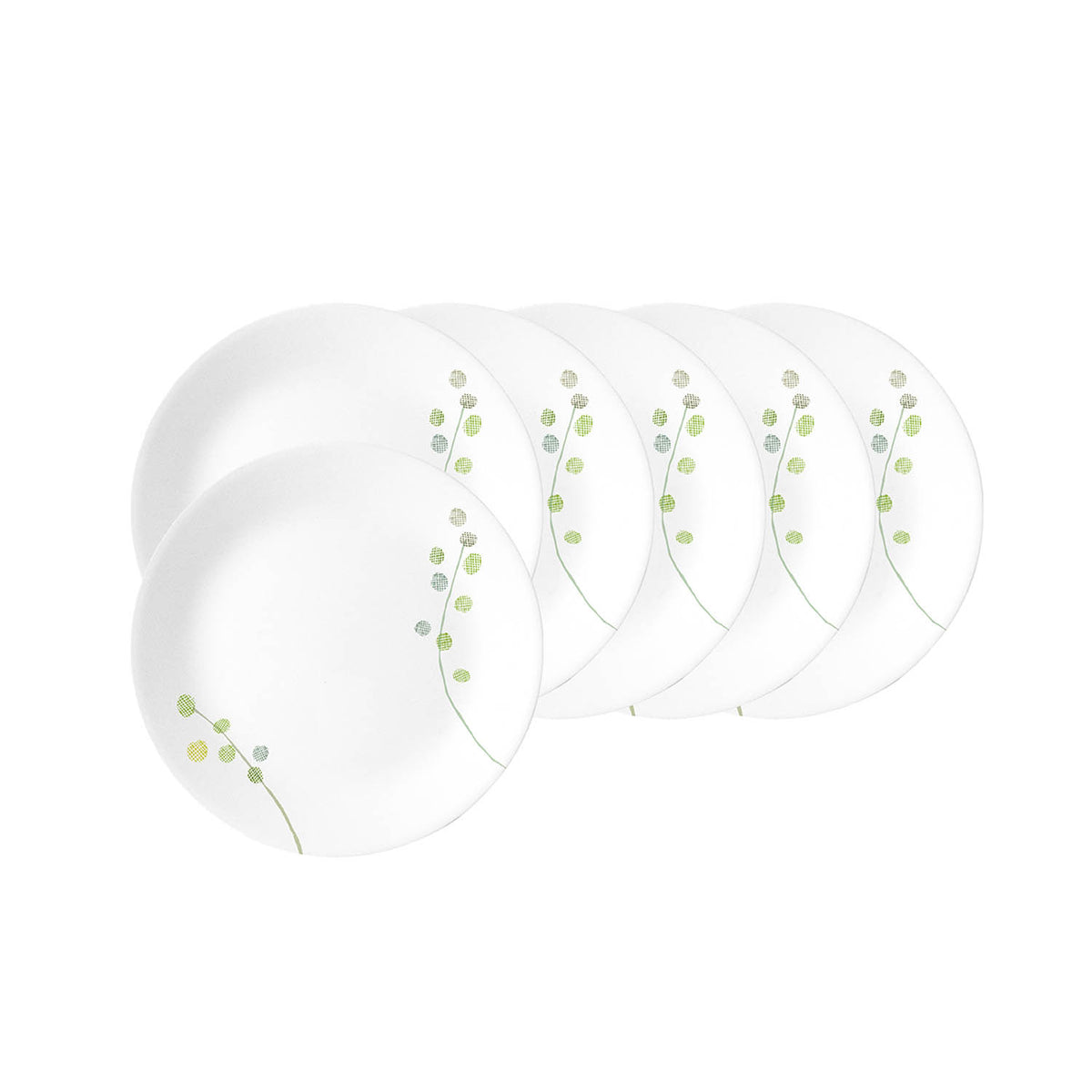 CORELLE GREEN DELIGHT 17点食器セット Corelle Livingware Plus Green Delight 17 cm Small Plate Pack Of 6