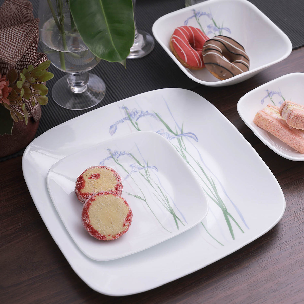Corelle Square All Corelle Patterns Dinnerware Set Corelle Iris