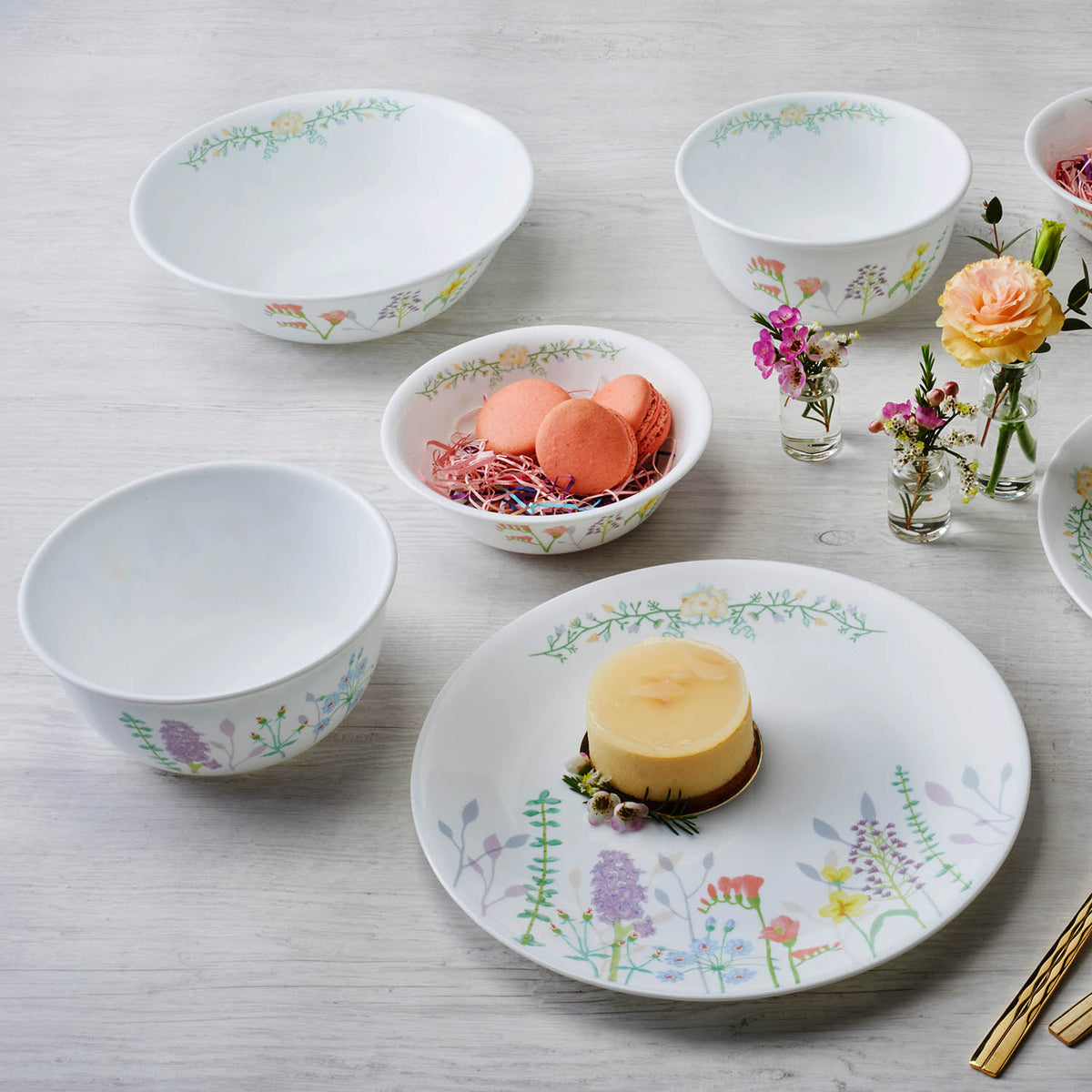 Corelle Asia Collection Blooms 532 ml Soup Bowl Pack Of