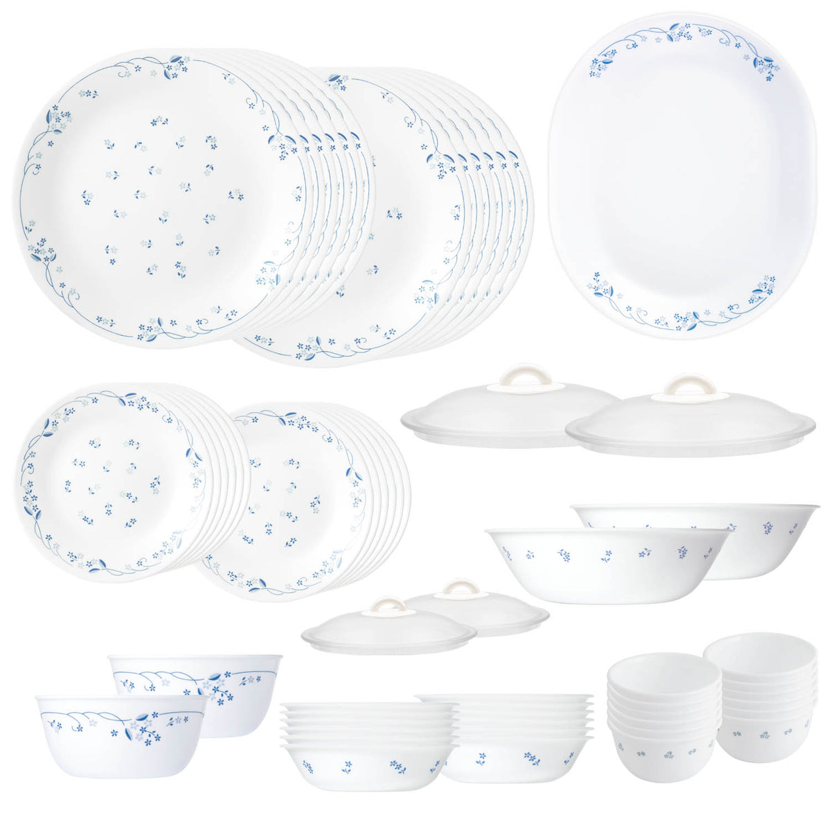 Corelle Provincial Blue Glass 57 Pcs Dinner Set - Main Image