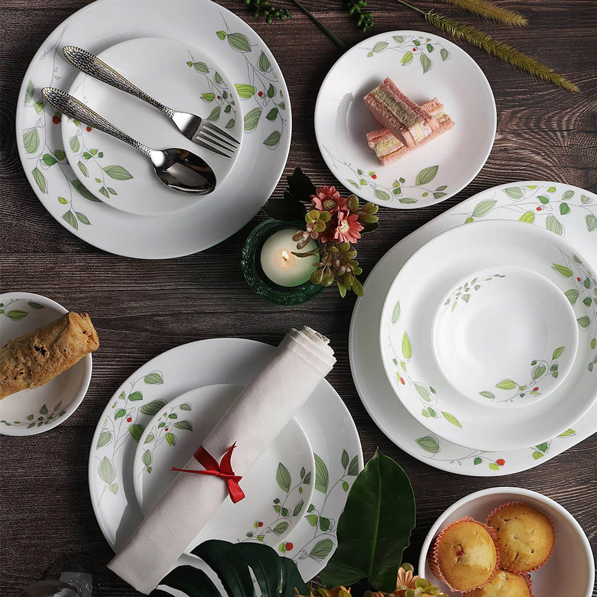 Corelle Asia Collection Green Breeze 57 Pcs Dinner Set – Corellebrands