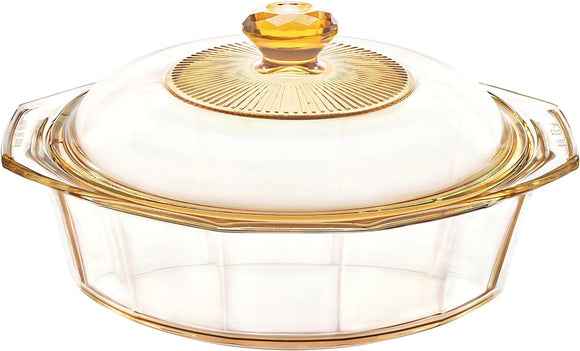 Visions Diamond Casserole 1.5L with Glass Cover Lid