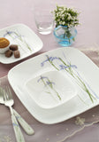 Corelle Square Asia Collection Shadow Iris Square Round Dinner Plate - Pack of 6