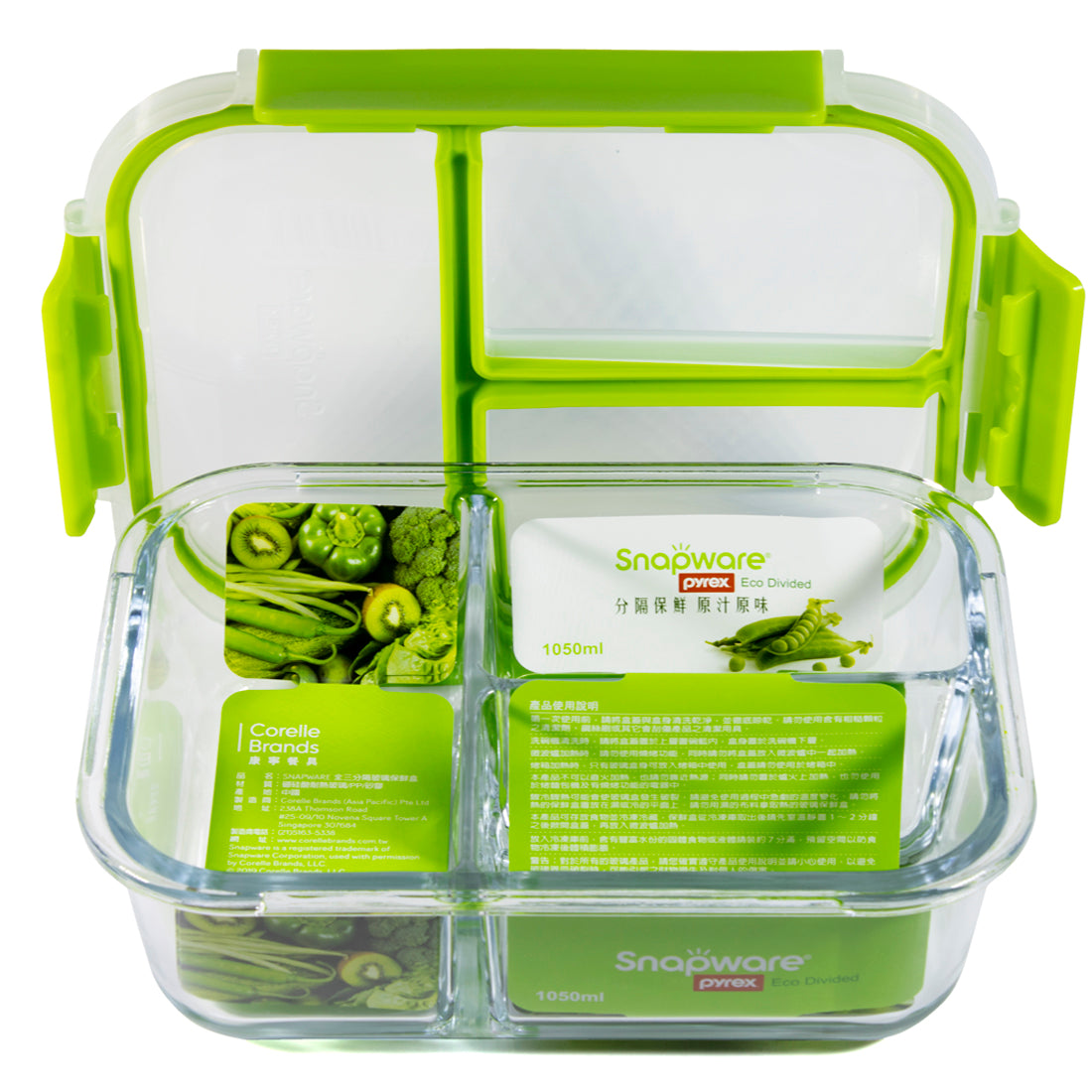 Snapware Set Of 3 Leak-Proof Eco Clean Glass Storage Container with Ai –  Corellebrands