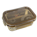 Snapware Leak-Proof Glass Storage Container with Air-Tight Lid, Microwave and Oven Safe, Rectangle, 380ML, Amber