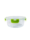 Snapware Leak-Proof Eco Clean Glass Storage Container with Air-Tight Lid, Microwave and Oven Safe, Round, 660ML, Green