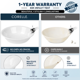 CORELLE MORNING BLUE 296 ML Vegetable Bowl| Pack of 2| For Serving Curry/Gravy/Dessert | Vitrelle Triple Layer Glass| Lightweight |1-year warranty on chips, breaks & scratches