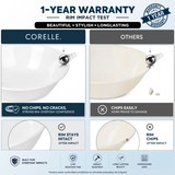 CORELLE BLUE FLORAL 950 ML Mixing & Serving Multipurpose bowl| Pack of 2 | Ideal for Dal/Curry/Sambhar/Biryani/Chicken/Rice | Vitrelle Triple Layer Glass| Lightweight |1-year warranty on chips, breaks & scratches