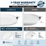 CORELLE Lillac Blush 31CM Multipurpose Kitchen Serving Oval Platter | Ideal for Snacks/Appetizer/Tandoori Kababs/Fish Fry/Chicken Tikka | Vitrelle Triple Layer Glass| Lightweight |1-year warranty on chips, breaks & scratches