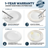 CORELLE LILAC BLUSH 17CM Small Rounded Plate for Snacking & Dining | Pack of 2| Vitrelle Triple Layer Glass| Lightweight |1-year warranty on chips, breaks & scratches