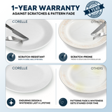 CORELLE SPRING BLOSSOM MINT 17CM Small Rounded Plate for Snacking & Dining | Pack of 2| Vitrelle Triple Layer Glass| Lightweight |1-year warranty on chips, breaks & scratches