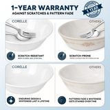 CORELLE LAPINUE 1 950 ML Mixing & Serving Multipurpose bowl| Pack of 2 | Ideal for Dal/Curry/Sambhar/Biryani/Chicken/Rice | Vitrelle Triple Layer Glass| Lightweight |1-year warranty on chips, breaks & scratches