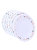 Corelle Livingware Tangerine Garden Vitrelle Glass Medium Plate Pack of 6, 21CM, Multicolor