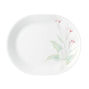 Corelle Asia Collection Lilyville Oval Shape Serving Plate 31 cm - Glass Plate Pack of 1