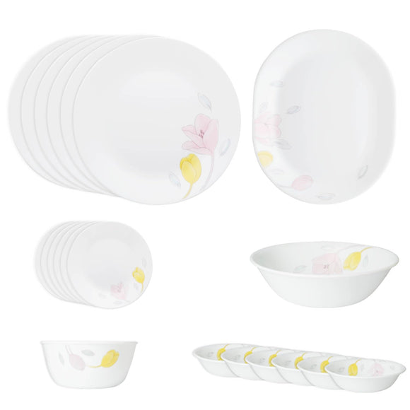 Corelle 21 Pcs Dinner Set Elegance Microwave & Dishwasher Safe