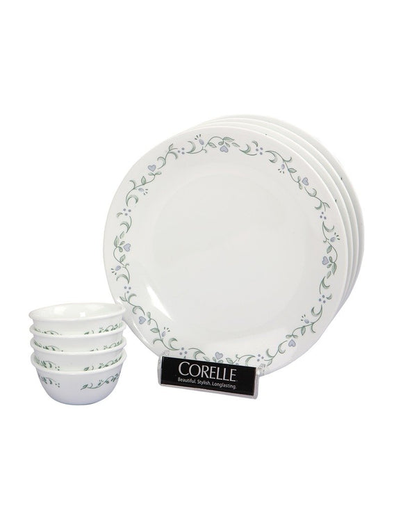 Corelle Country Cottage Glass 8Pcs Dinner Set, Multicolor