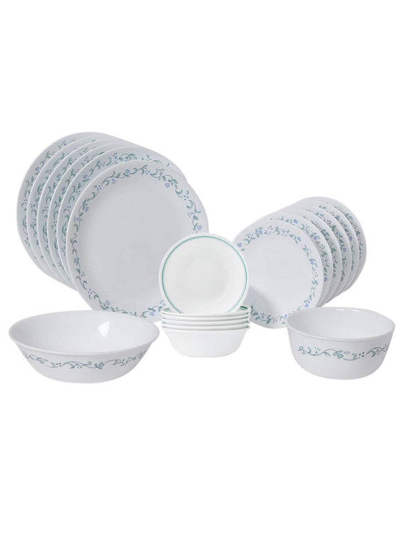 Corelle Country Cottage Glass 20Pcs Dinner Set, Multicolor