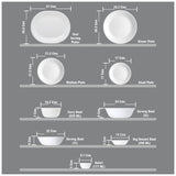 Corelle Asia Collection Lilyville Oval Shape Serving Plate 31 cm - Glass Plate Pack of 1