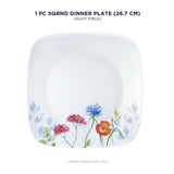Corelle Asia Square Round Daisy Field 1 Pcs Dinner Plate (26.7cm)