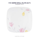 Corelle Asia Square Round Collection Elegant City Bread & Butter Plate (Single)