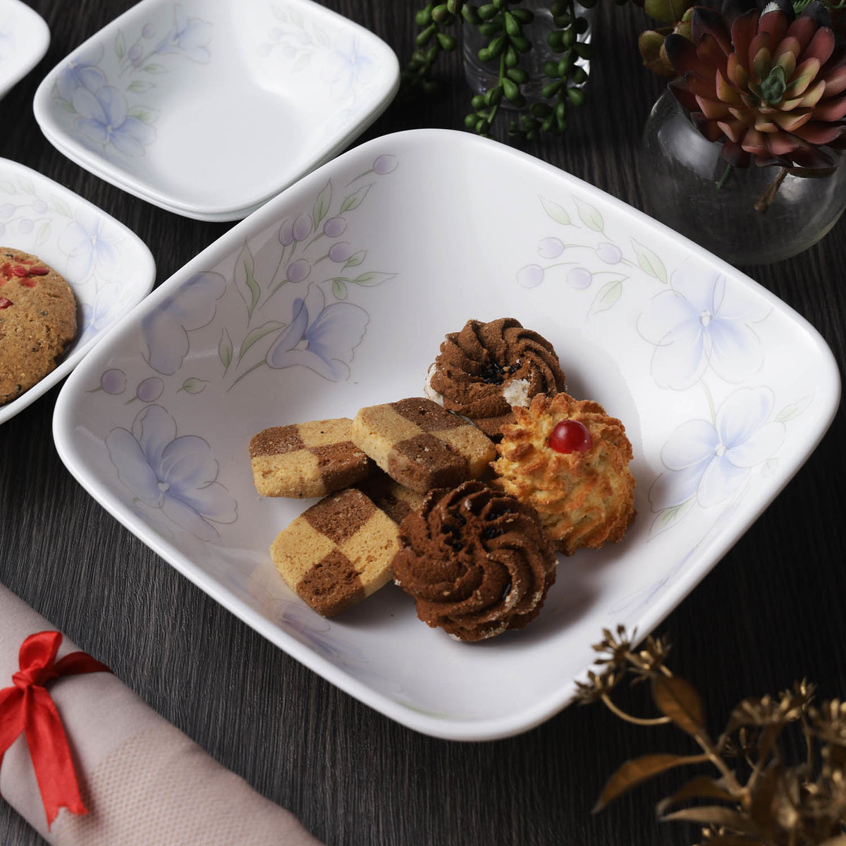 Buy Corelle Asia Square Round Collection Lapinue Square Round 10oz Bowl ...