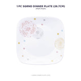 Corelle Square Round Asia POM POM Square Round Dinner Plate