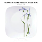 Corelle Asia Shadow Iris Square Round 26.7cm Dinner Plate (Single)