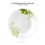 Corelle Asia Round European Herbs 1 Pcs Medium Plate (8.5'')
