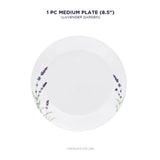 Corelle Asia Round Lavender Garden 1 Pcs Medium Plate (8.5'')