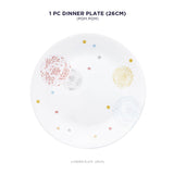 Corelle Asia Round Pom Pom 1 Pcs Dinner Plate (26cm)