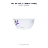 Corelle Asia Round Warm Pansies 1 Pcs Katori/Ramekin (177ml)