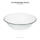 Corelle Livingware Round City Block 1 Pcs Serving Bowl (950ml)