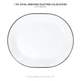 Corelle Livingware City Block 12.25/31cm Serving Platter - Black Banding