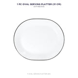 Corelle Livingware City Block 1 Pcs Oval Serving Platter (31cm)