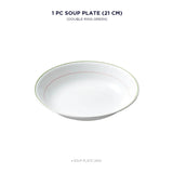 Corelle Livingware Double Ring Green 21cm Soup Plate