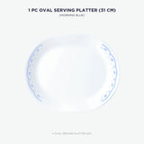Corelle Livingware Morning Blue 1 Pcs Oval Serving Platter (31cm)