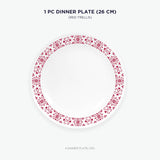 Corelle Livingware Red Trellis Dinner Plate