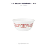 Corelle Livingware Round Red Trellis 1 Pcs Katori/Ramekin (177ml)