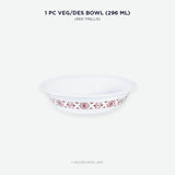 Corelle Livingware Round Red Trellis 1 Pcs Dessert Bowl (296ml)
