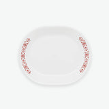Corelle Livingware Red Trellis 1 Pcs Oval Serving Platter (31cm)