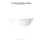 Corelle Livingware Round Olive Garden 1 Pcs Serving Bowl (950ml)