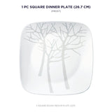 Corelle Square Round Gold Collection Frost Square Round Dinner Plate