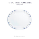 Corelle Livingware Double Ring 1 Pcs Oval Serving Platter (31cm)