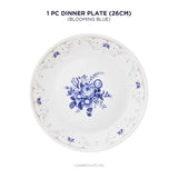 Corelle Asia Collection Gold Series Blooming Blue Dinner Plate