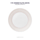 Corelle Asia Round Golden Infinity 1 Pcs Dinner Plate (26cm)