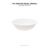 Corelle Asia Collection Gold Series Golden Infinity 1L Serving Bowl