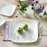 Corelle Asia Square Round Blooms 1 Pcs Medium Plate (22.9cm)