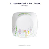 Corelle Asia Square Round Blooms 1 Pcs Medium Plate (22.9cm)