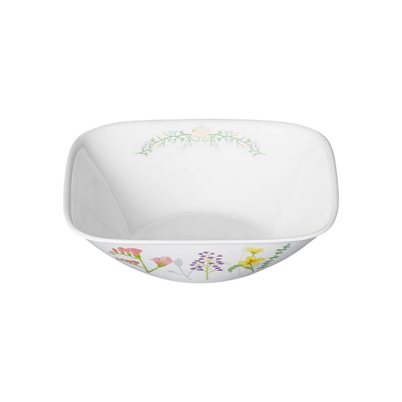 Corelle Asia Square Round Collection Blooms Square Round 1.4L Serving Bowl